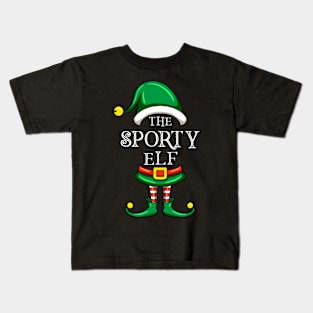 The Sporty Elf Matching Family Christmas Pajama Kids T-Shirt